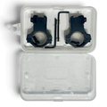 Binoklipood black aluminum scope ring mount set with Allen wrench in clear plastic case