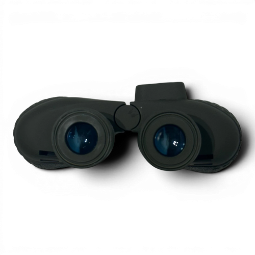 Binoklipood floating waterproof marine binoculars with integrated compass and rangefinder reticle.